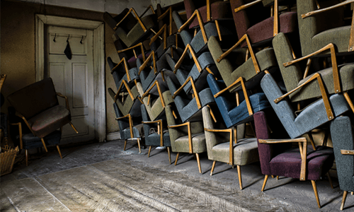 Stock fauteuils vintage